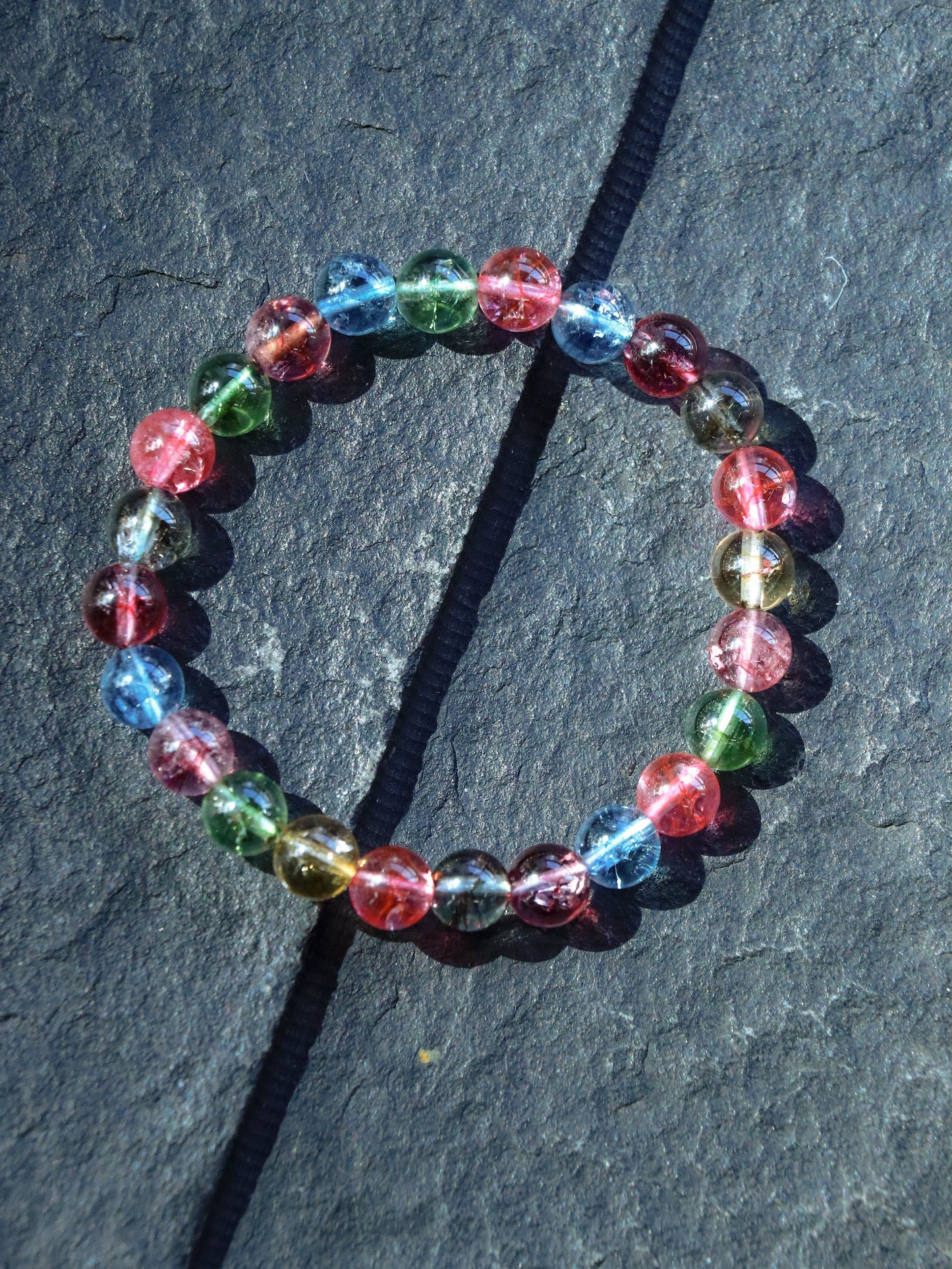 24-Bead Multigem Bracelet - A Colorful Flow of Energy XUANSHU