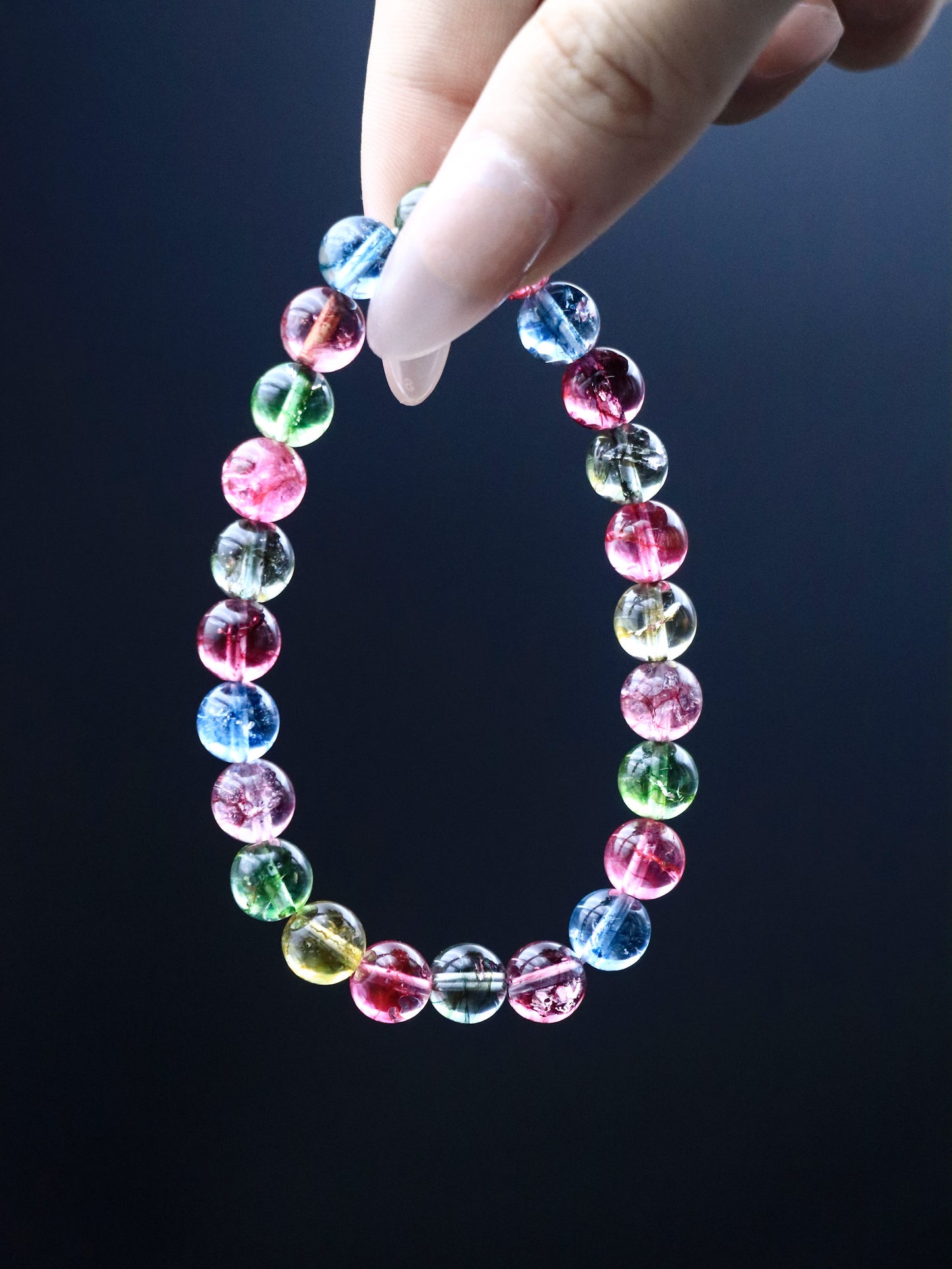 24-Bead Multigem Bracelet - A Colorful Flow of Energy XUANSHU