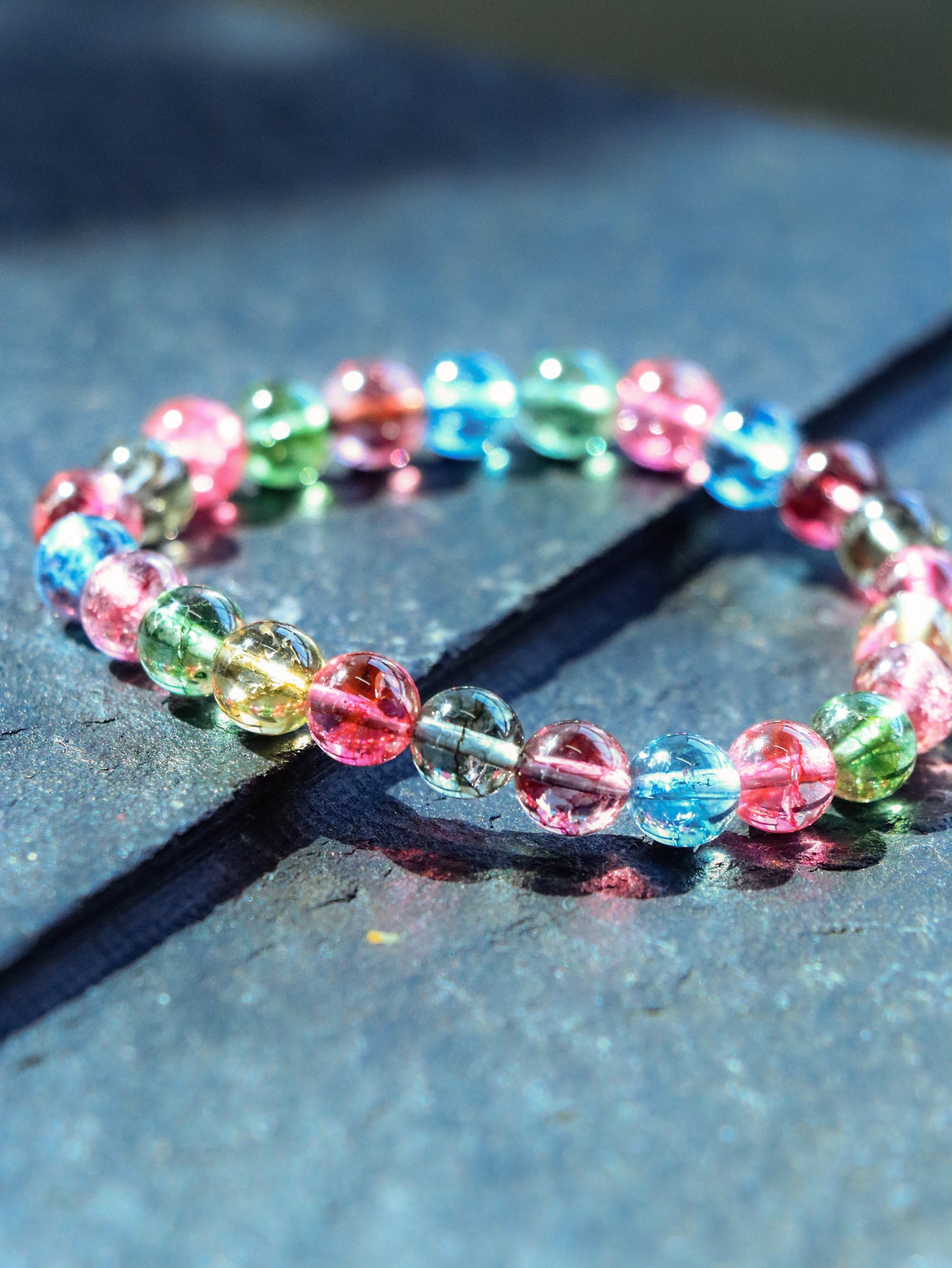 24-Bead Multigem Bracelet - A Colorful Flow of Energy XUANSHU