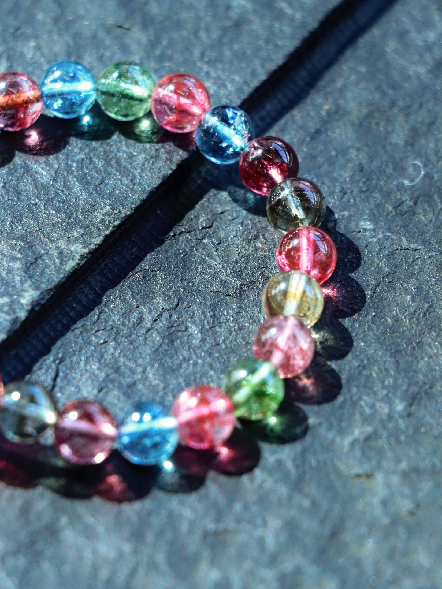 24-Bead Multigem Bracelet - A Colorful Flow of Energy XUANSHU