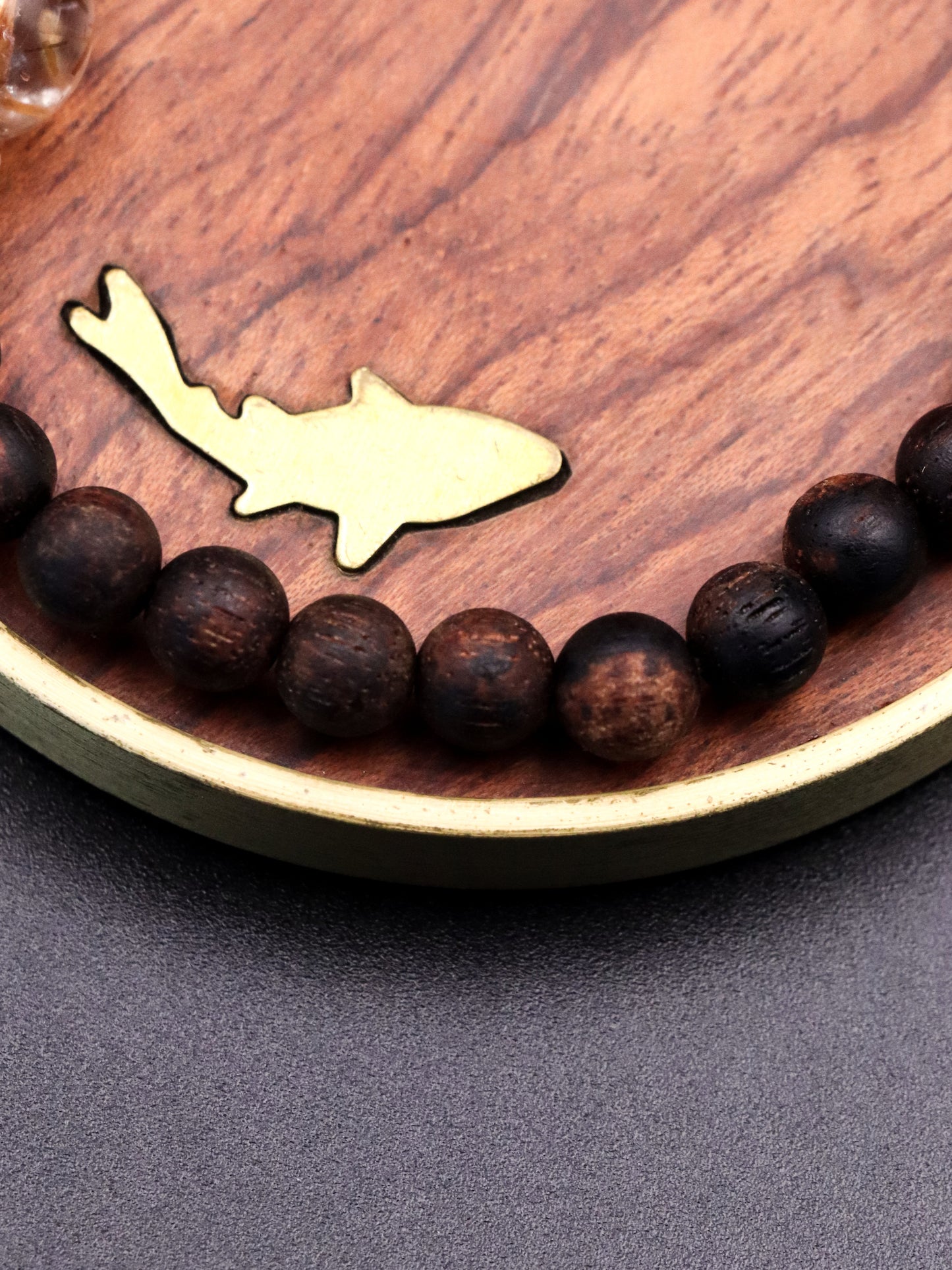 Black Super Seven & Agarwood Bracelet – Wisdom, Clarity & Spiritual Awakening XUANSHU