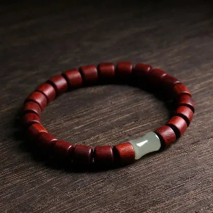 Sandalwood And Hetian Jade Bracelet - Couples