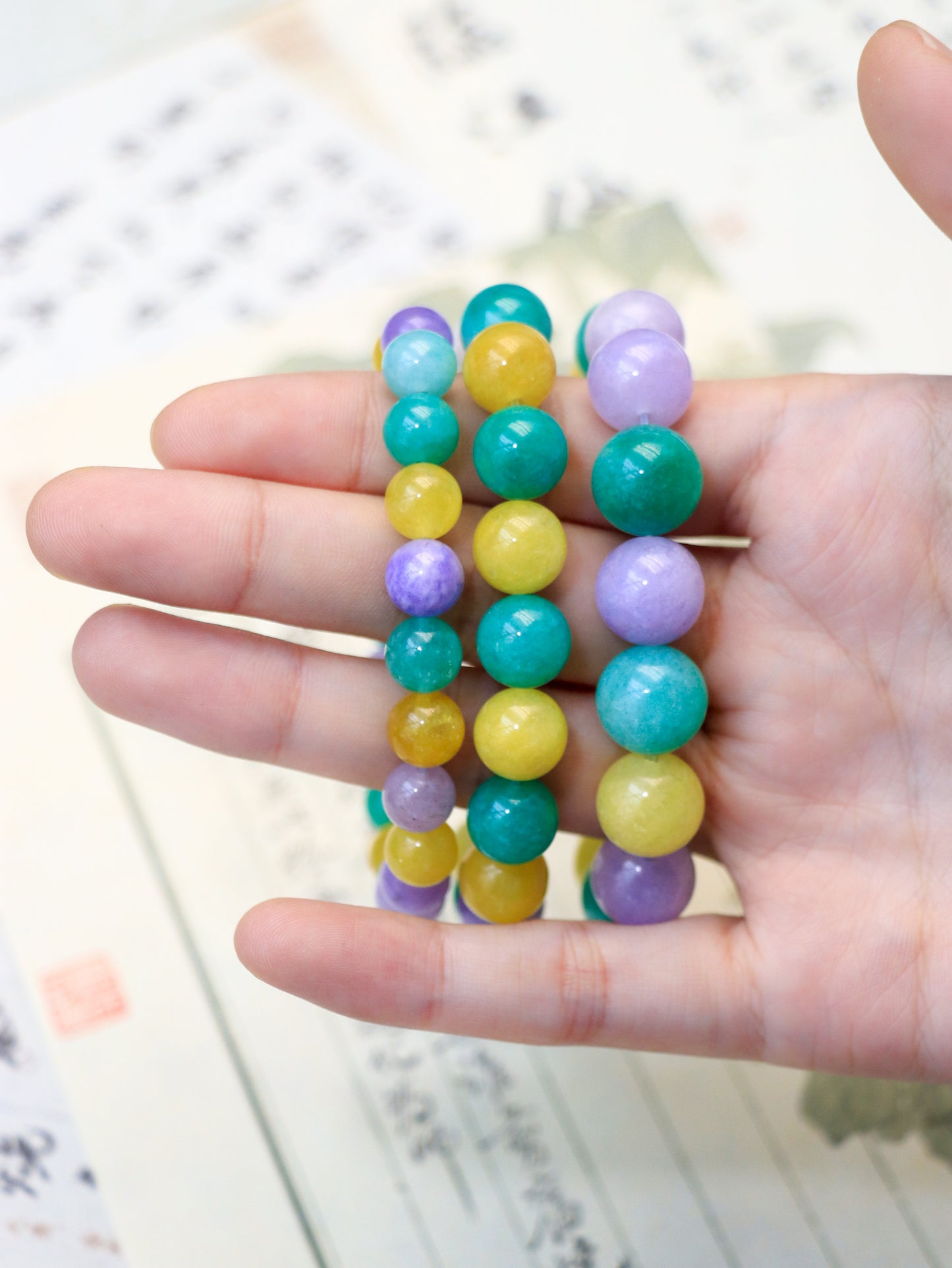 Tri-Color Talisman Bracelet - Beauty Meets Spiritual Power