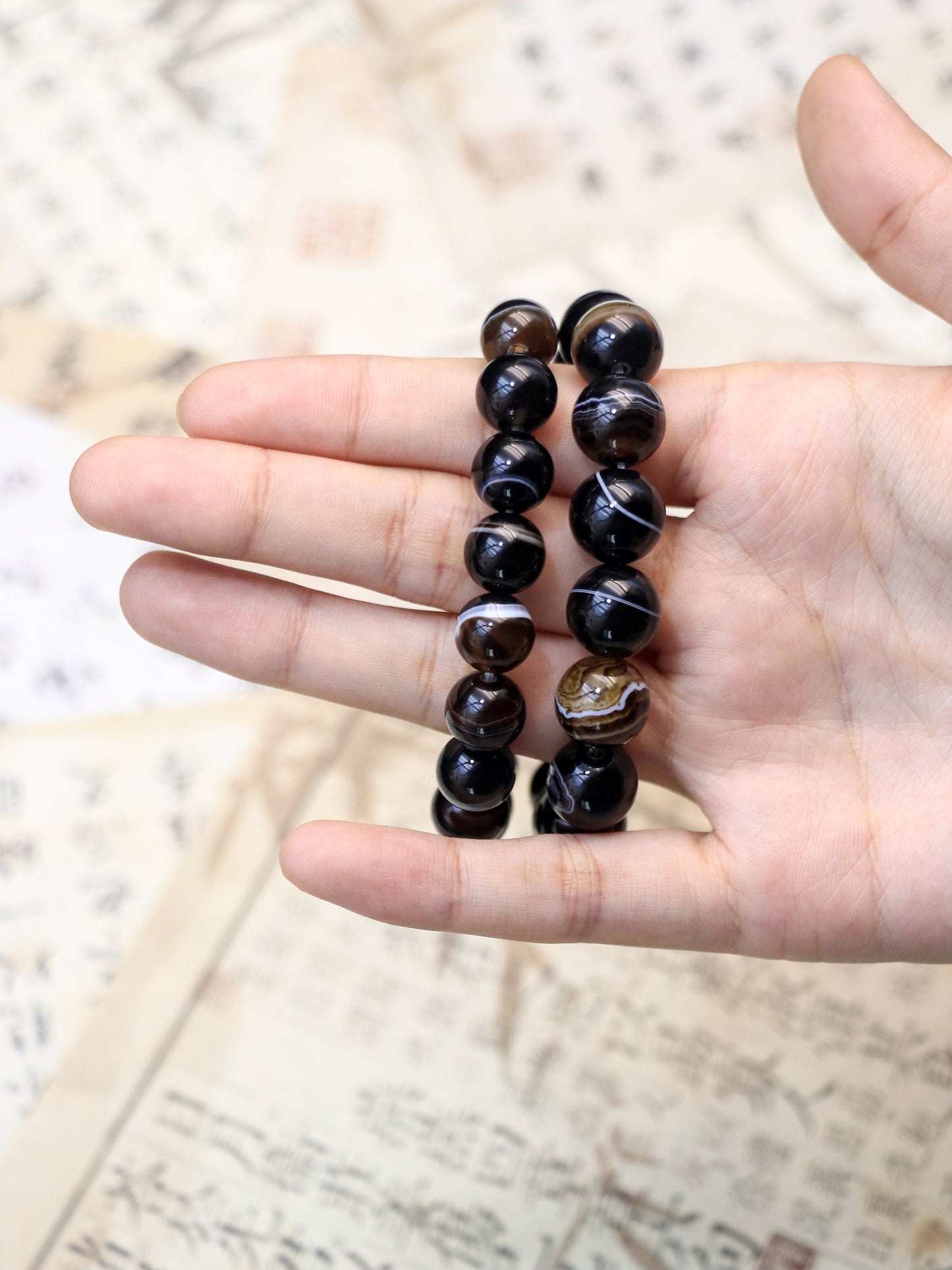 Striped Agate Crystal Bracelet – Balance & Stress Relief XUANSHU