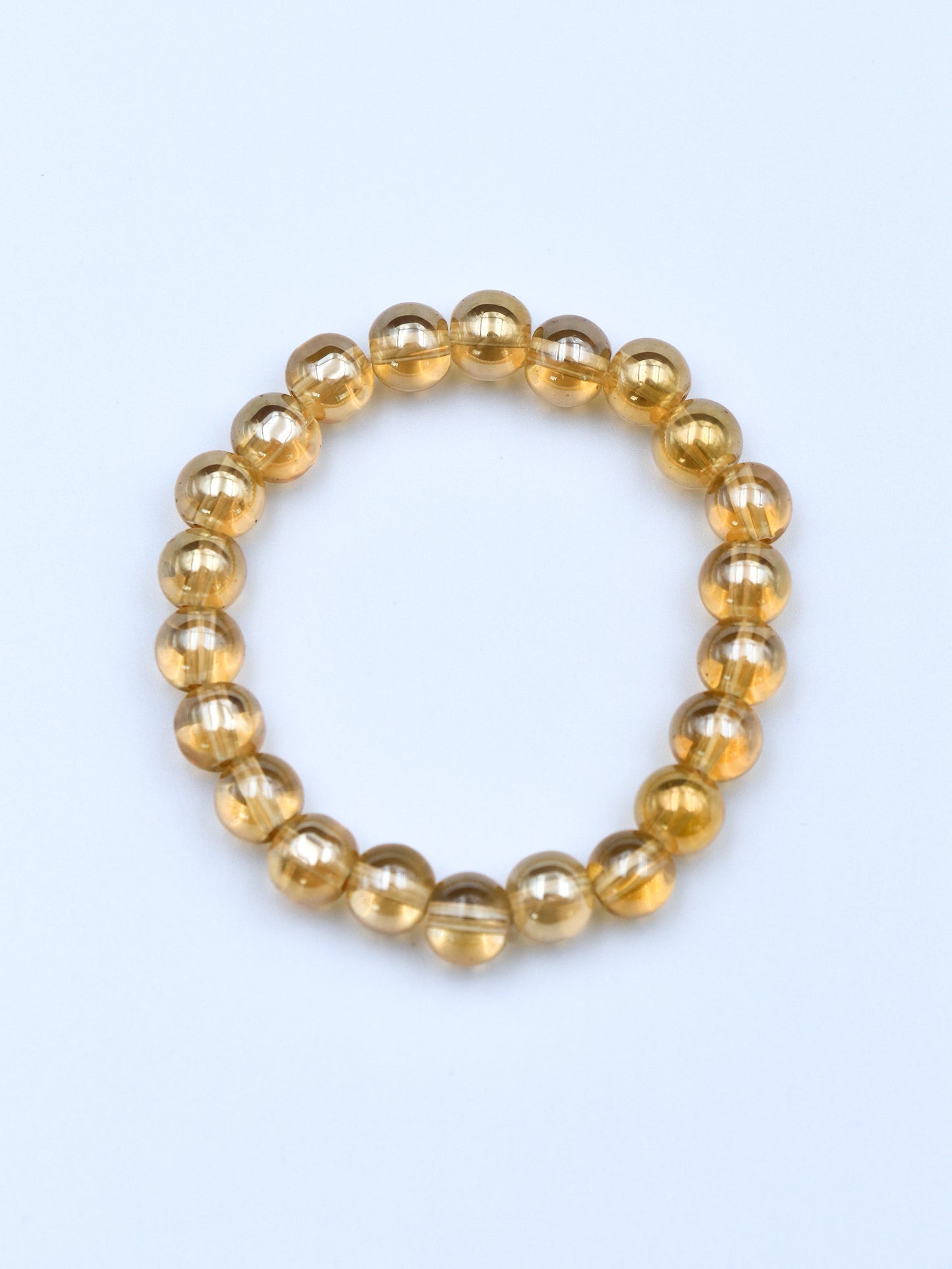 Champagne Colored Glaze Bead Bracelet - Harmonizing