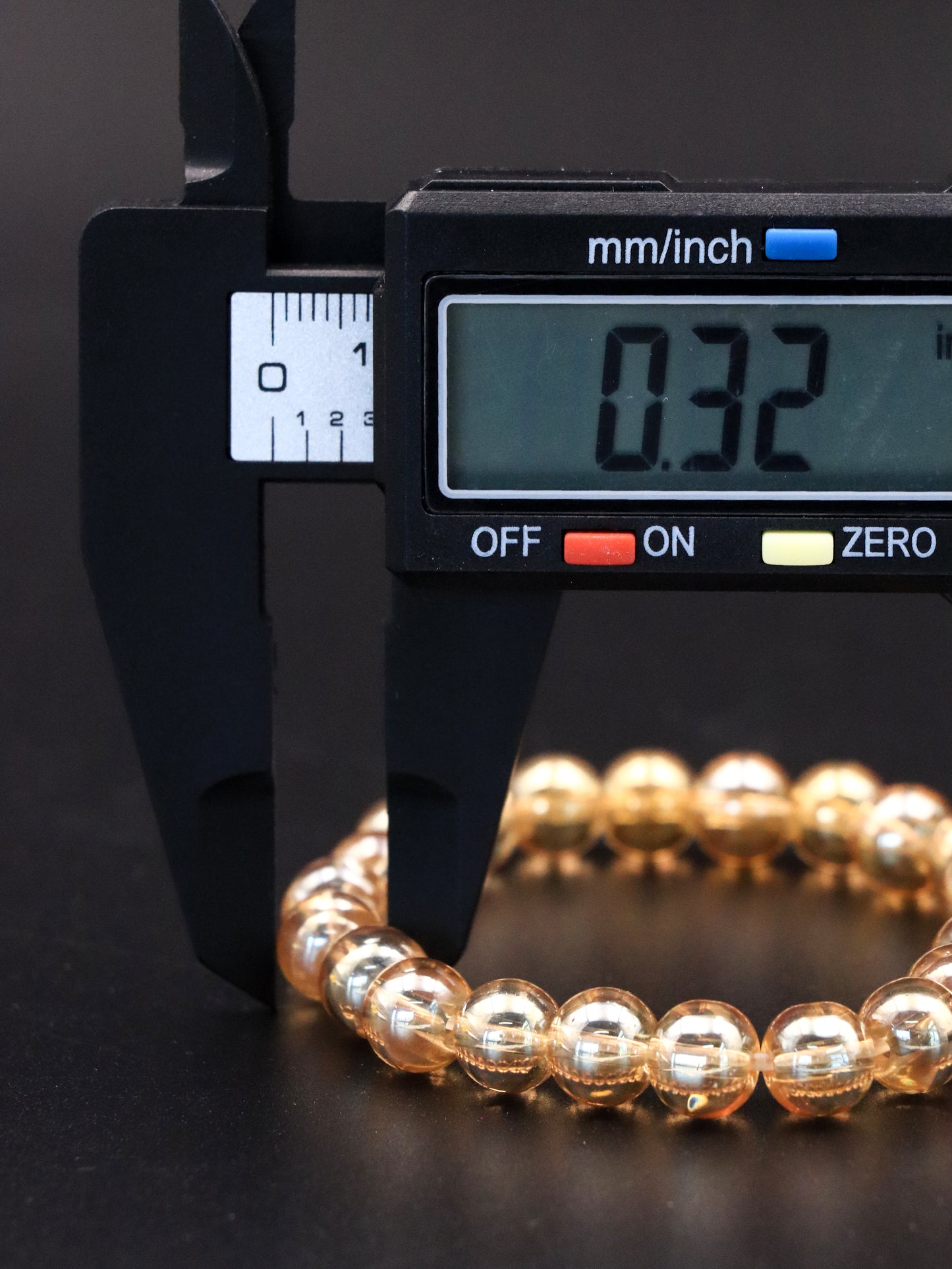 Champagne Colored Glaze Bead Bracelet - Harmonizing