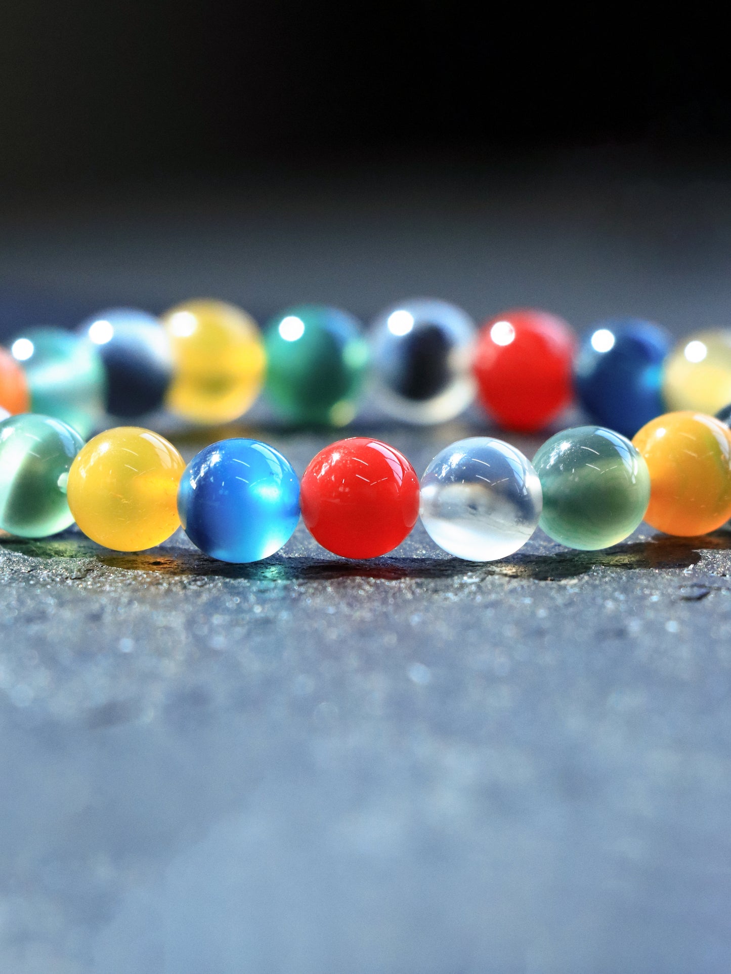 Natural Candy-Heart Agate Bracelet – Grounding, Joy & Aura Cleansing