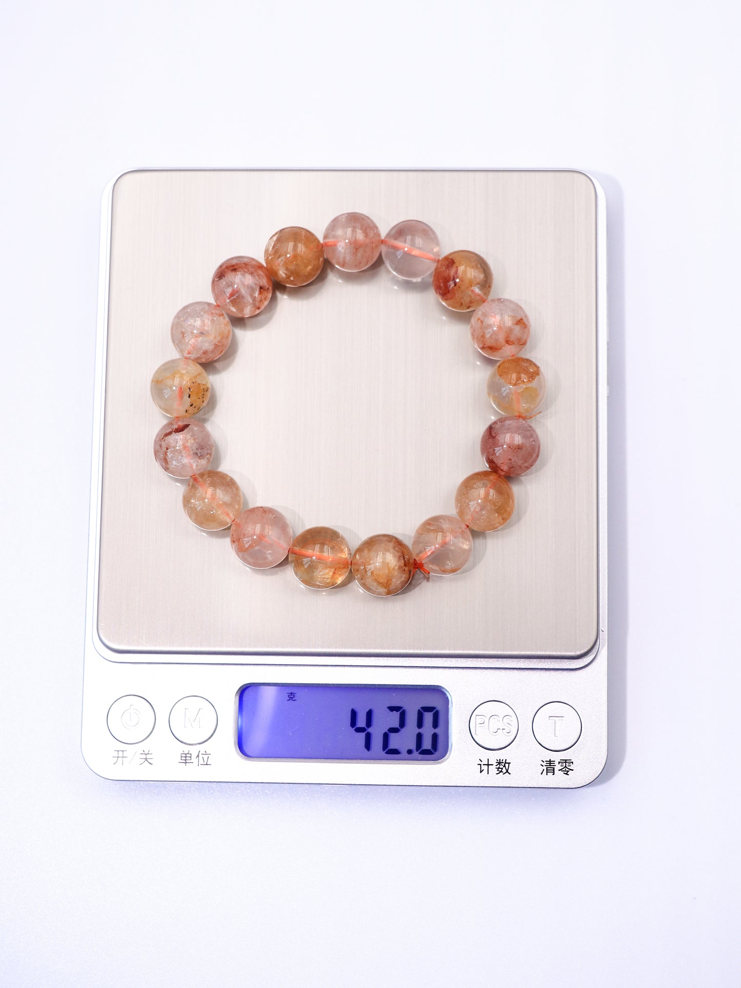 Natural Red Inclusion Quartz Bracelet – Awaken Heart Energy & Feminine Power