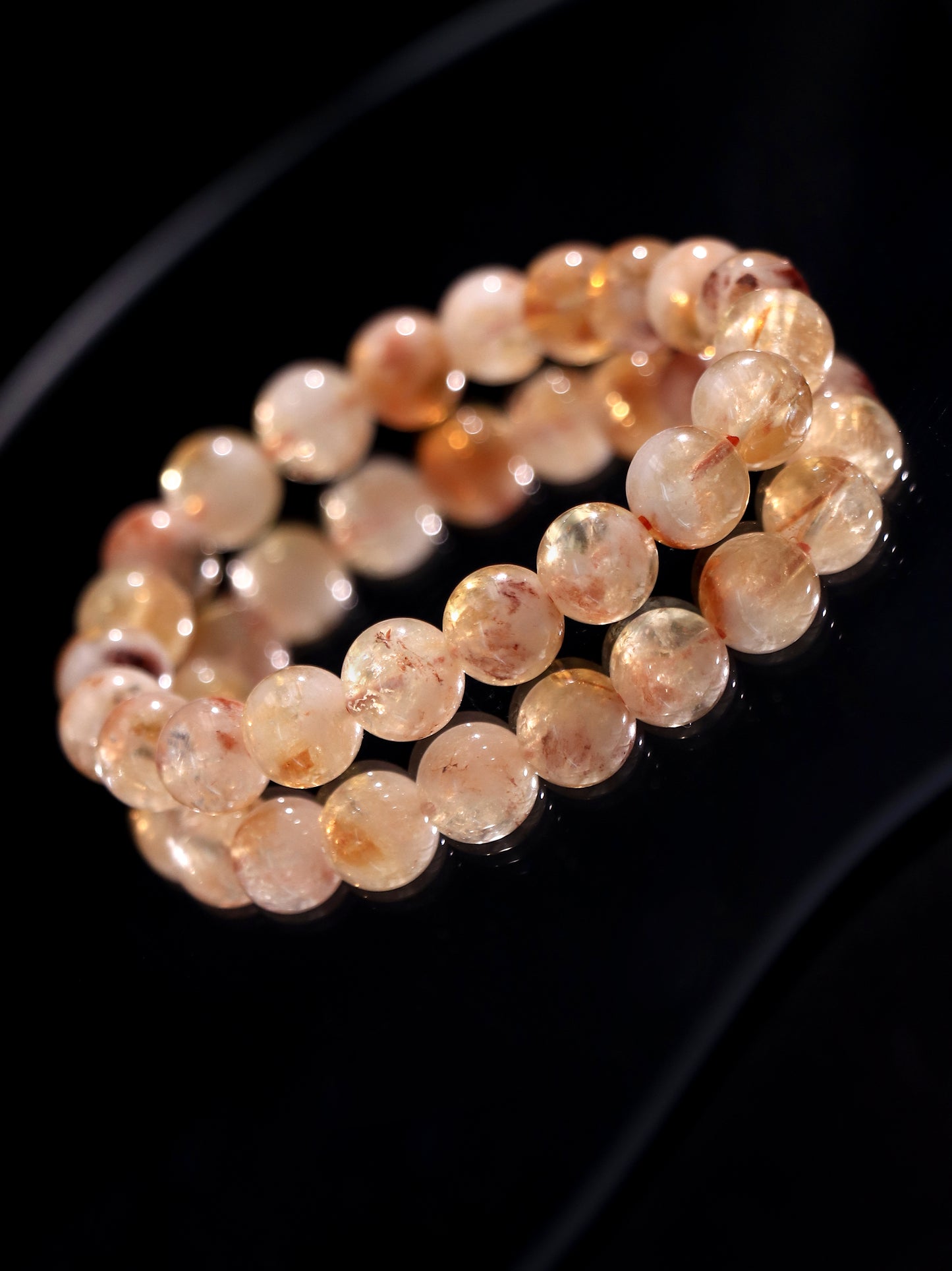 Natural Yellow Golden Quartz Bracelet - Warm Energy & Elegance