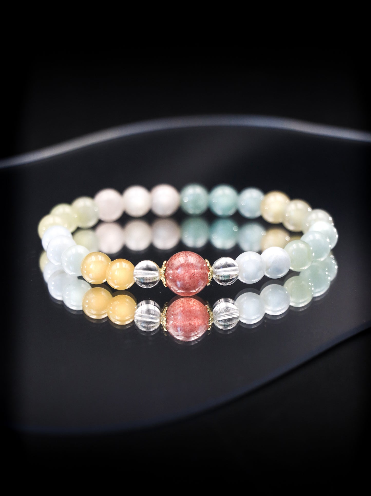 Natural Morganite & Strawberry Quartz Bracelet – Love, Healing & Emotional Balance