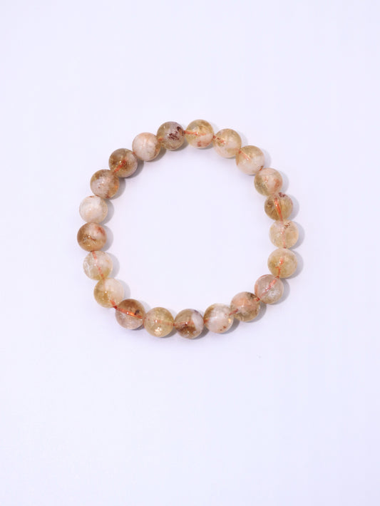 Natural Yellow Golden Quartz Bracelet - Warm Energy & Elegance XUANSHU