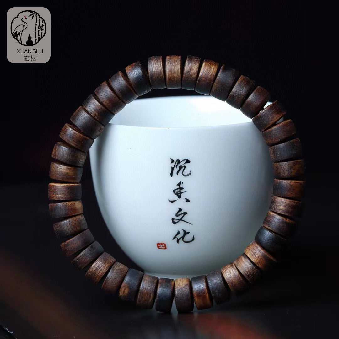 Premium Cambodian Gold Silk Agarwood Bracelet - Harmonize Your Energy and Attract Wealth