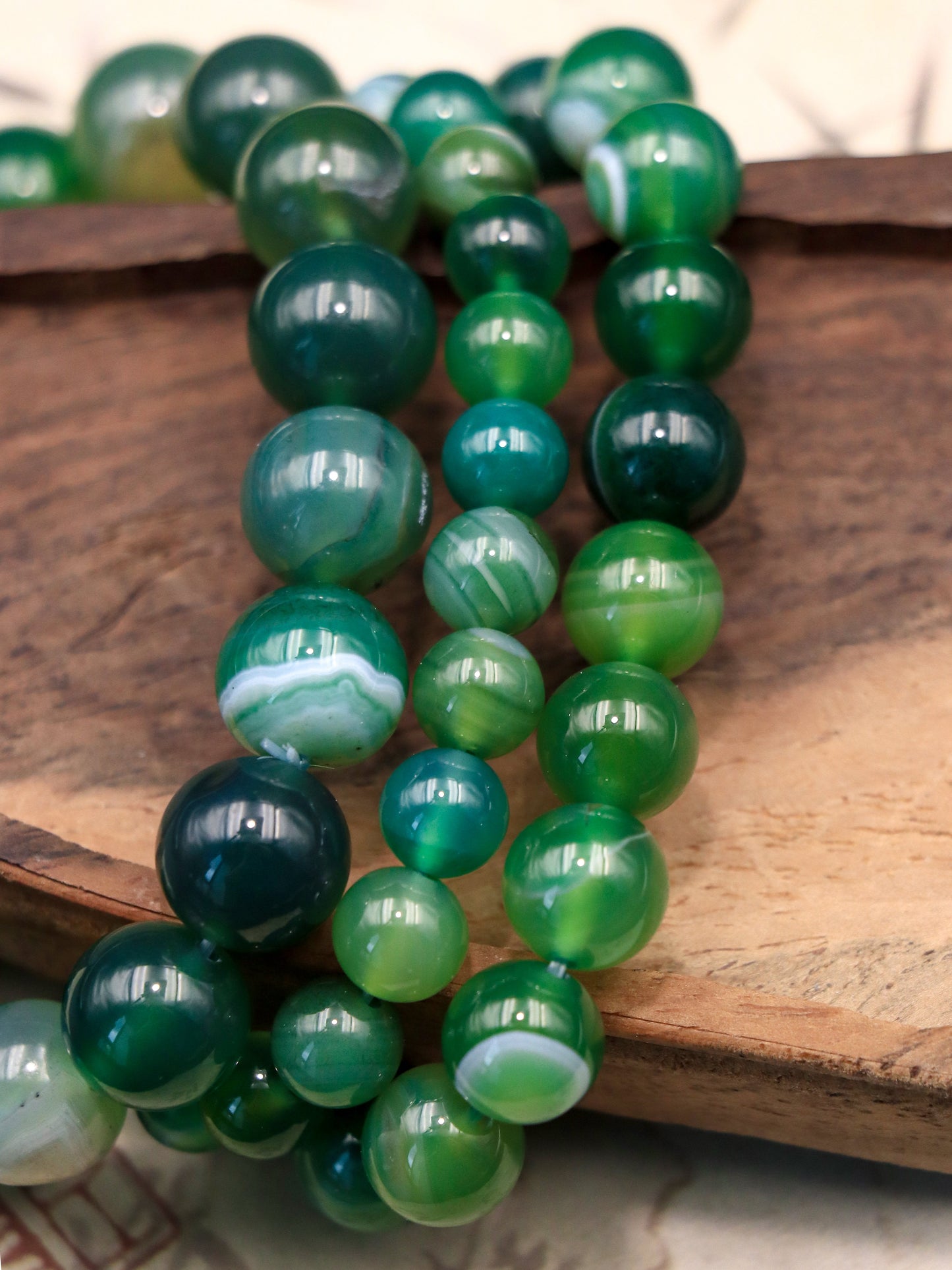 Green Agate Bracelet – Calm Mind & Emotional Balance Crystal XUANSHU