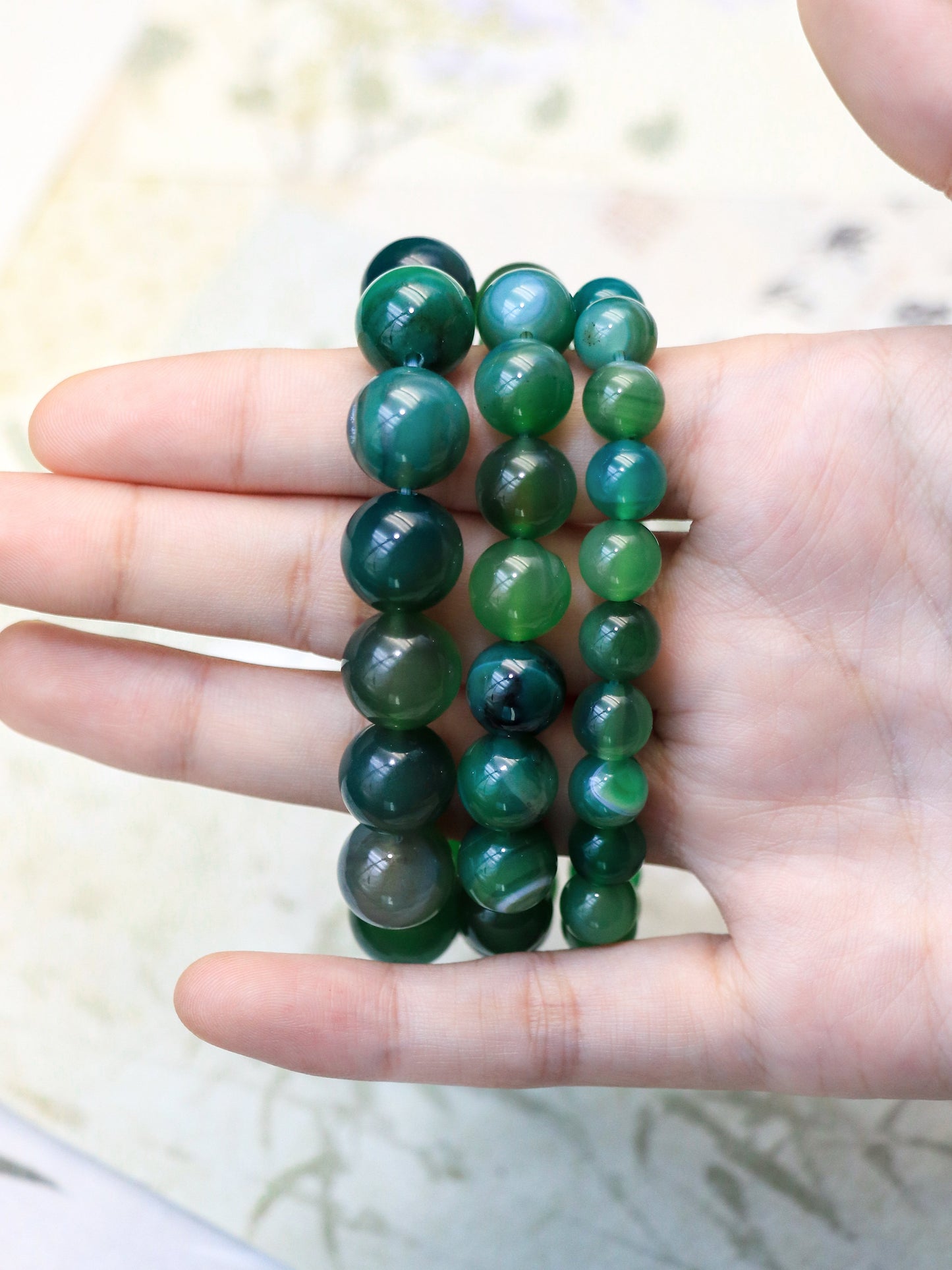 Green Agate Bracelet – Calm Mind & Emotional Balance Crystal XUANSHU