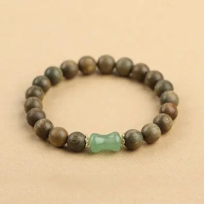 Sandalwood And Hetian Jade Bracelet - Couples