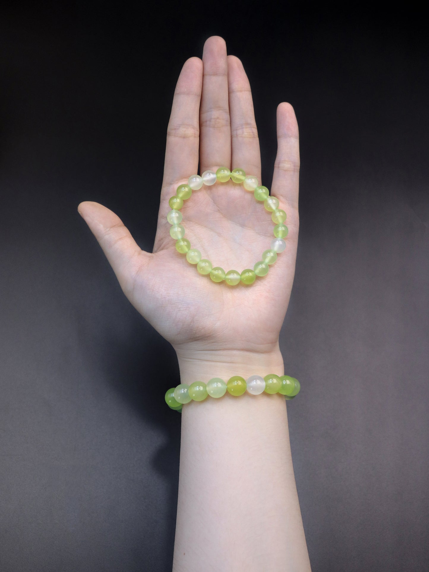 Prehnite Healing Crystal Bracelet – Enhance Emotional Clarity & Calmness XUANSHU