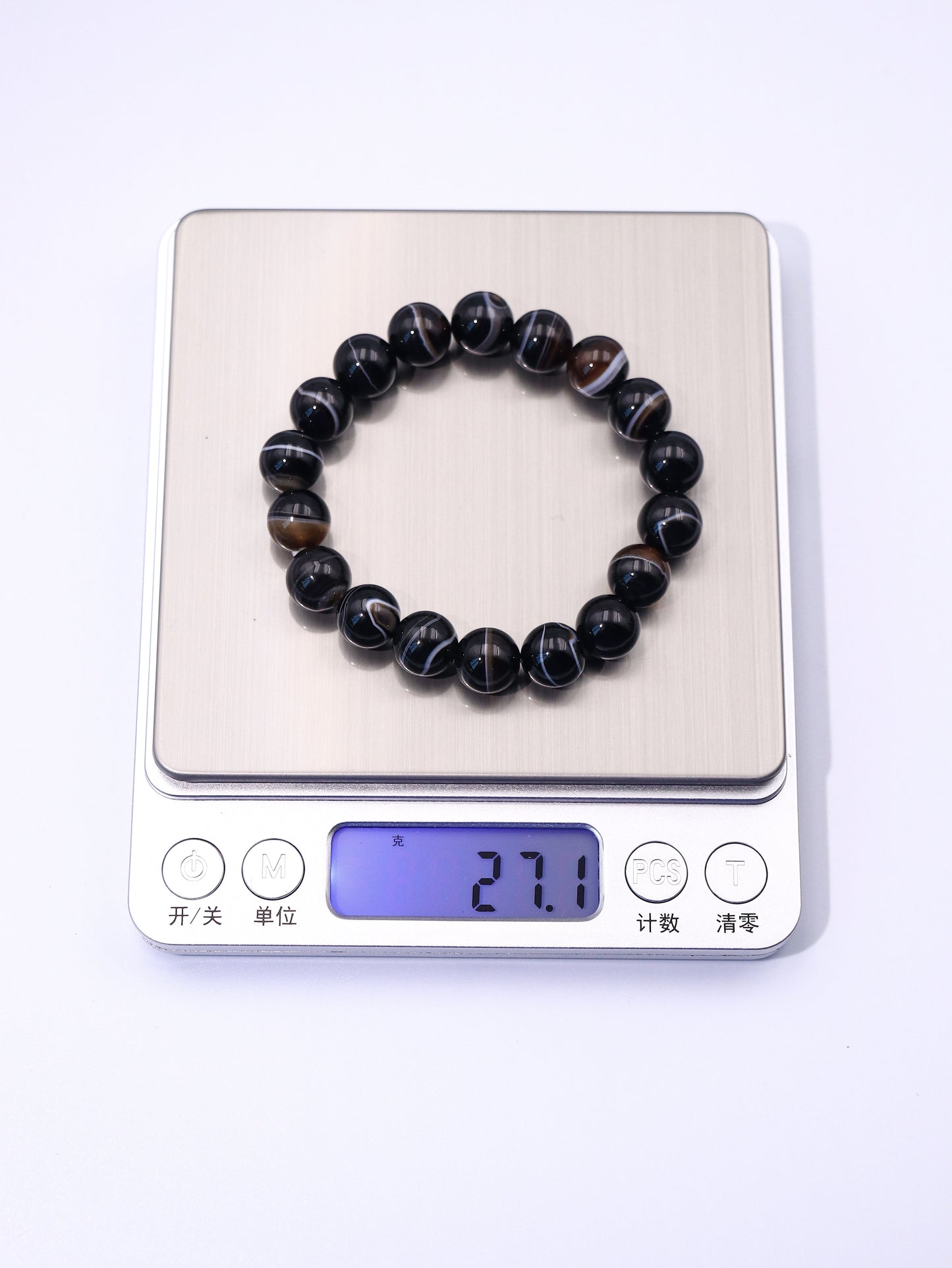 Striped Agate Crystal Bracelet – Balance & Stress Relief XUANSHU