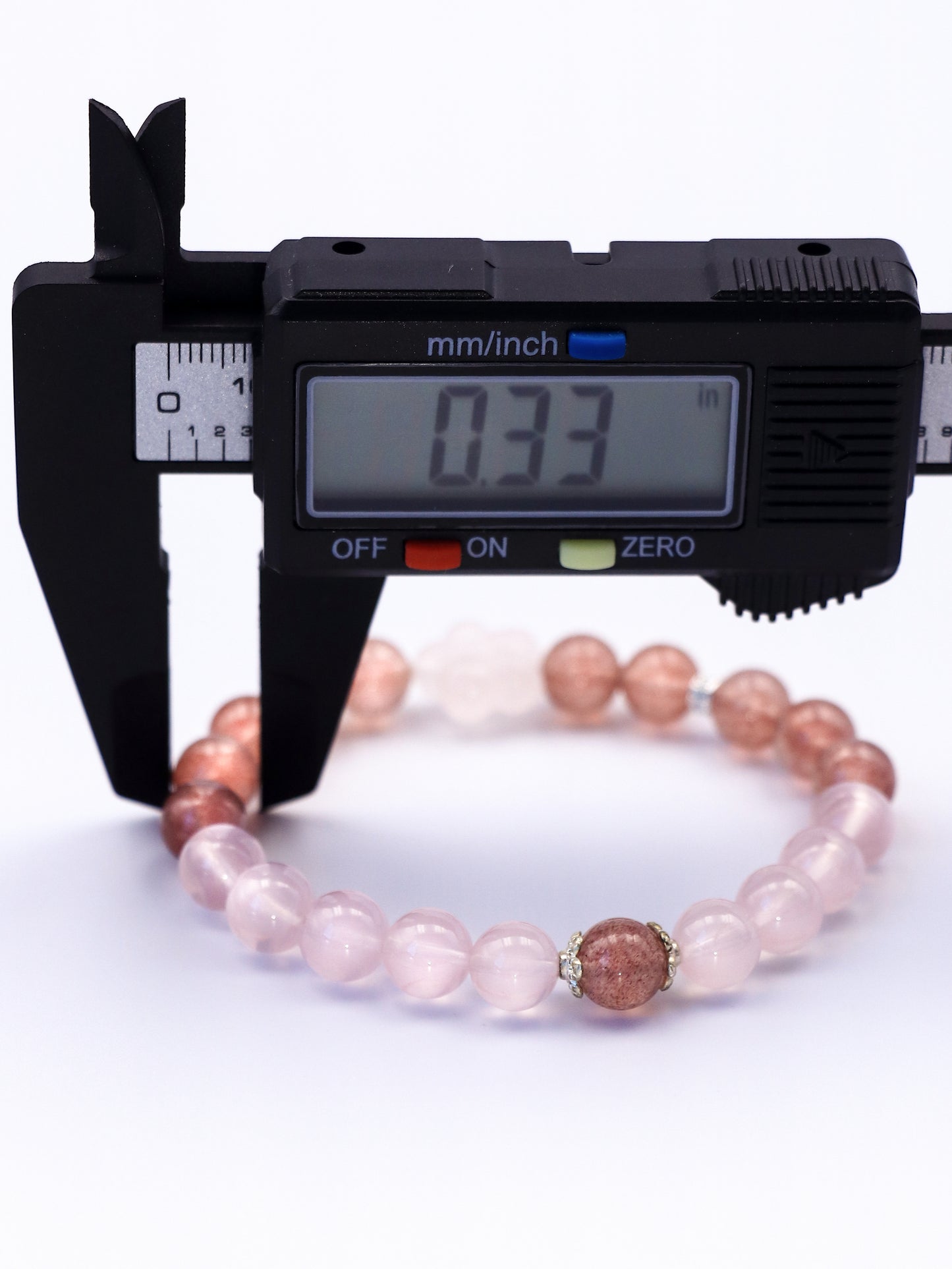 Strawberry Quartz & Rose Quartz Bracelet – Fire-Earth Harmony for Love & Healing