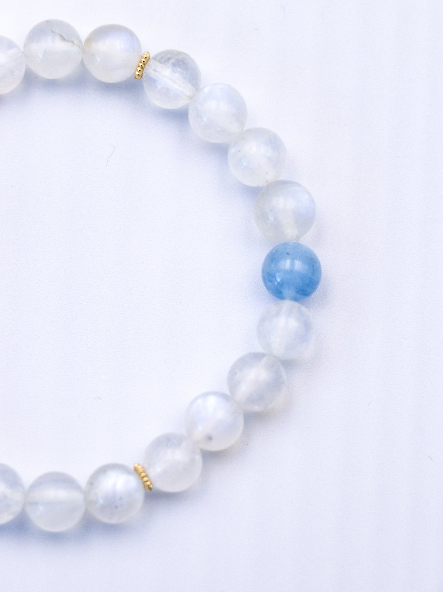 Moonstone, Citrine & Aquamarine Bracelet – Water-Earth-Fire Energy Healing