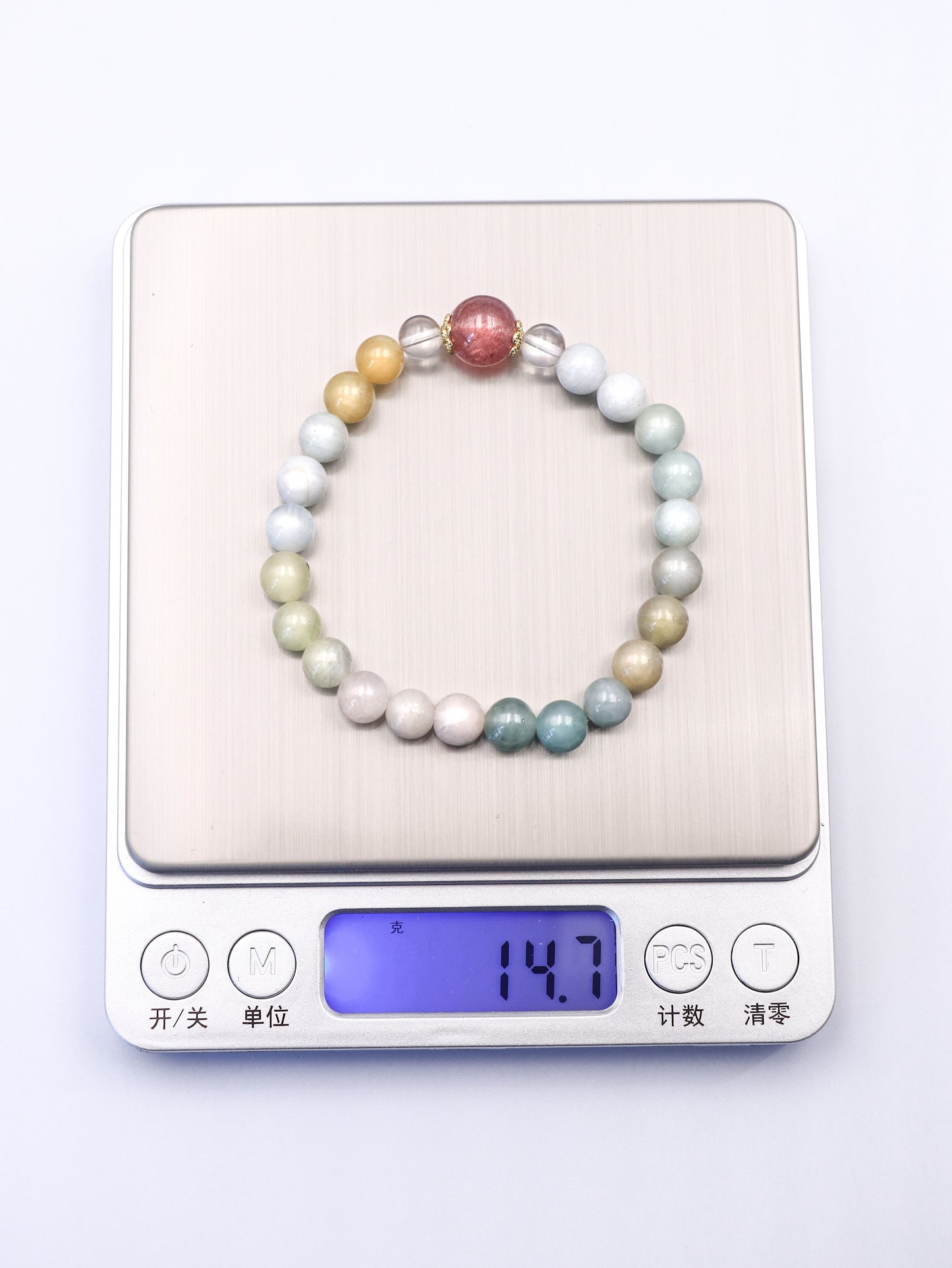 Natural Morganite & Strawberry Quartz Bracelet – Love, Healing & Emotional Balance