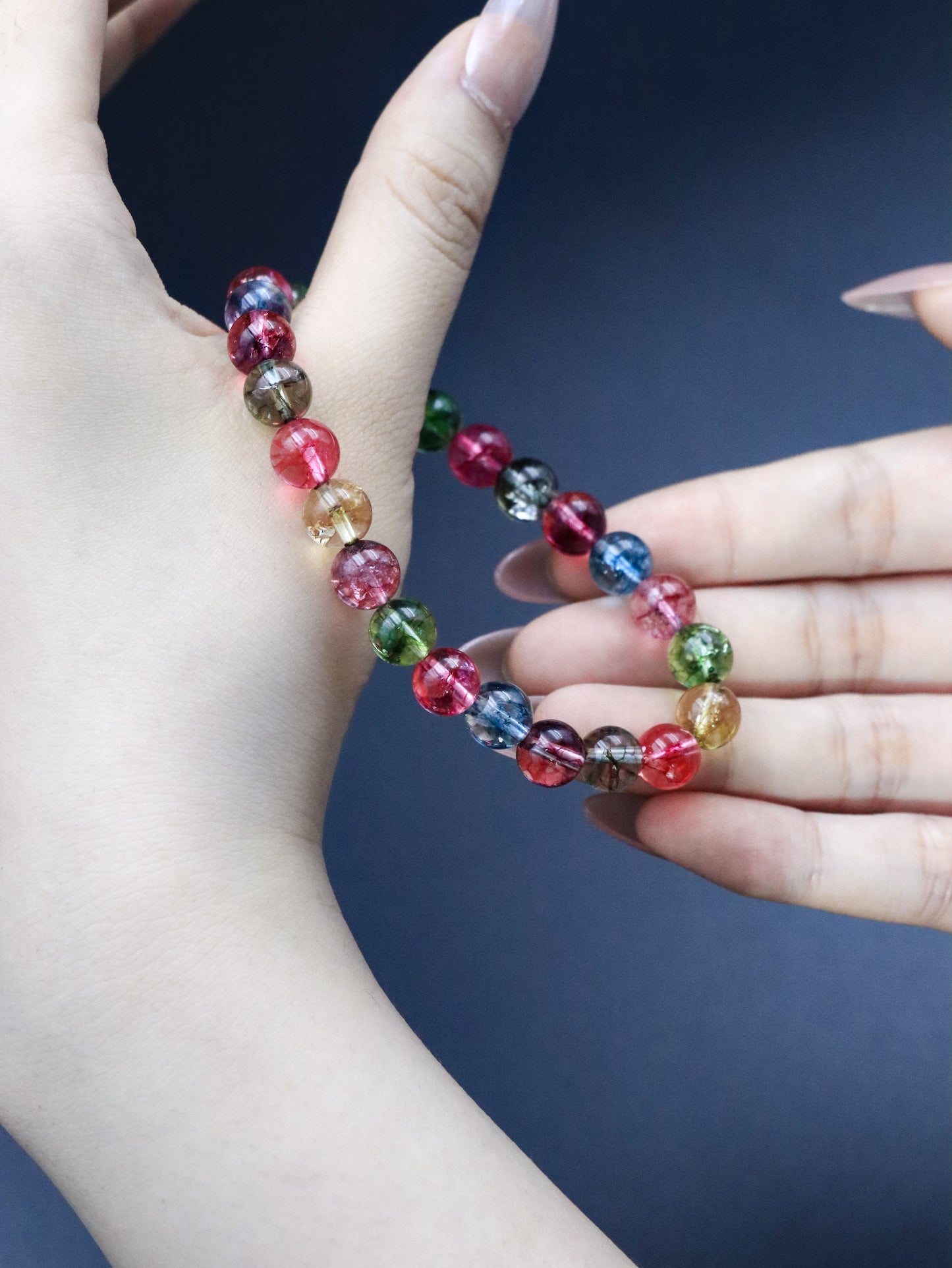 24-Bead Multigem Bracelet - A Colorful Flow of Energy XUANSHU