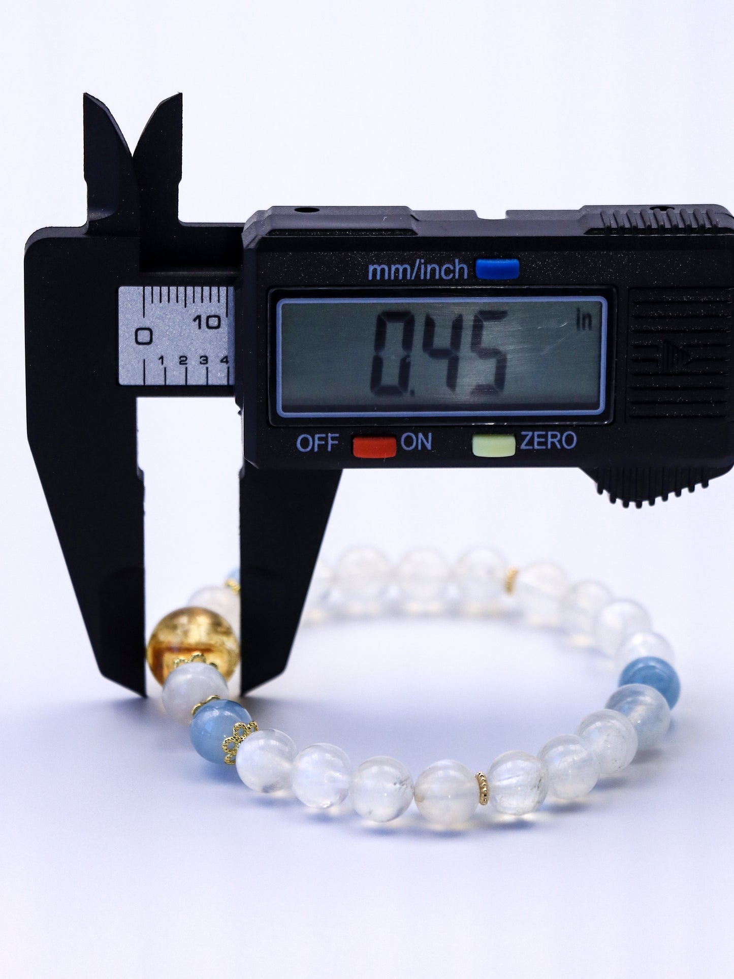 Moonstone, Citrine & Aquamarine Bracelet – Water-Earth-Fire Energy Healing