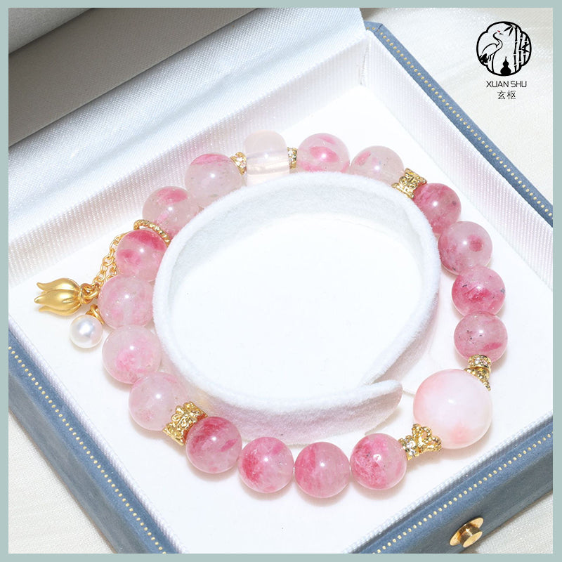 Rose Quartz & Persian Jade Healing Bracelet – Love Energy, Emotional Calm & Relationship Harmony