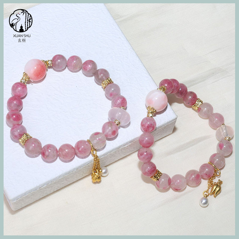 Rose Quartz & Persian Jade Healing Bracelet – Love Energy, Emotional Calm & Relationship Harmony