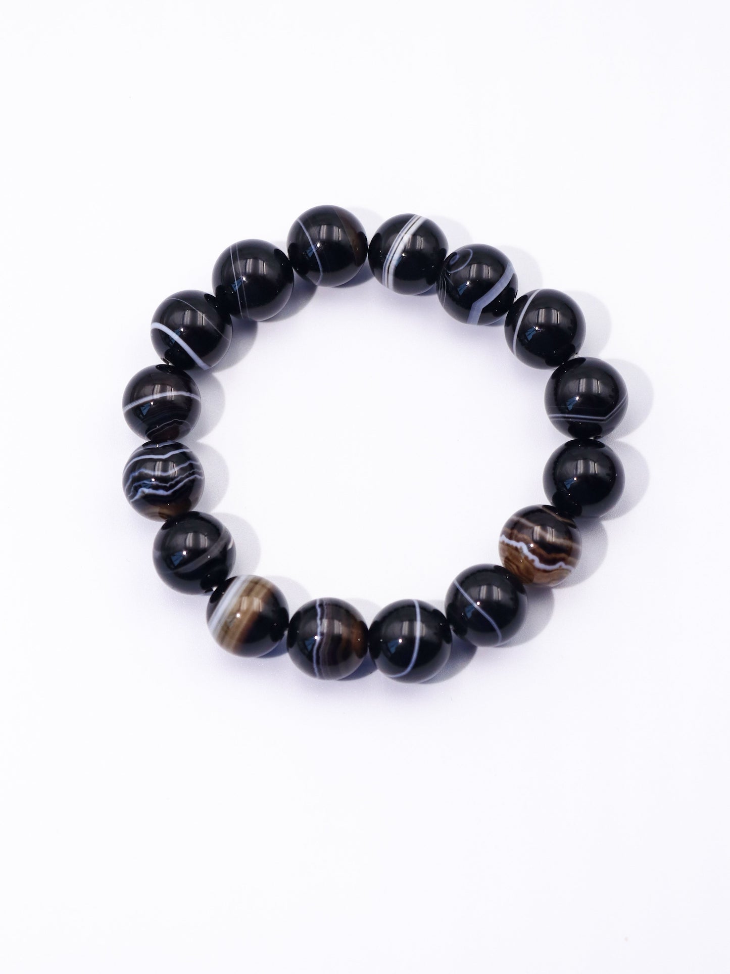 Striped Agate Crystal Bracelet – Balance & Stress Relief XUANSHU