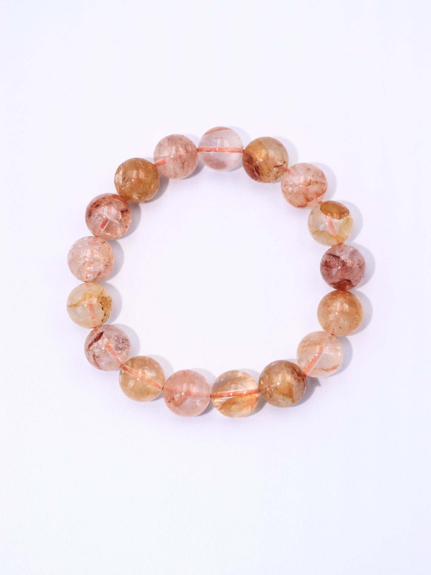 Natural Red Inclusion Quartz Bracelet – Awaken Heart Energy & Feminine Power