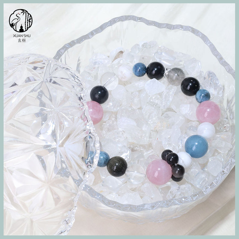 Natural White Quartz & Rose Quartz Multi-Stone Crystal Bracelet – Healing, Energy & Chakra Balance Jewelry