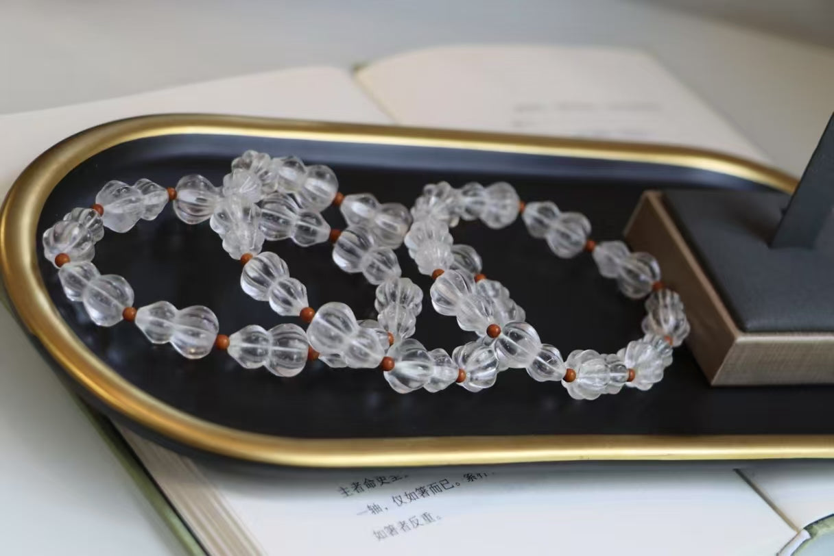 Natural Clear Quartz Gourd Single-Strand Bracelet – Protective & Evil XUANSHU