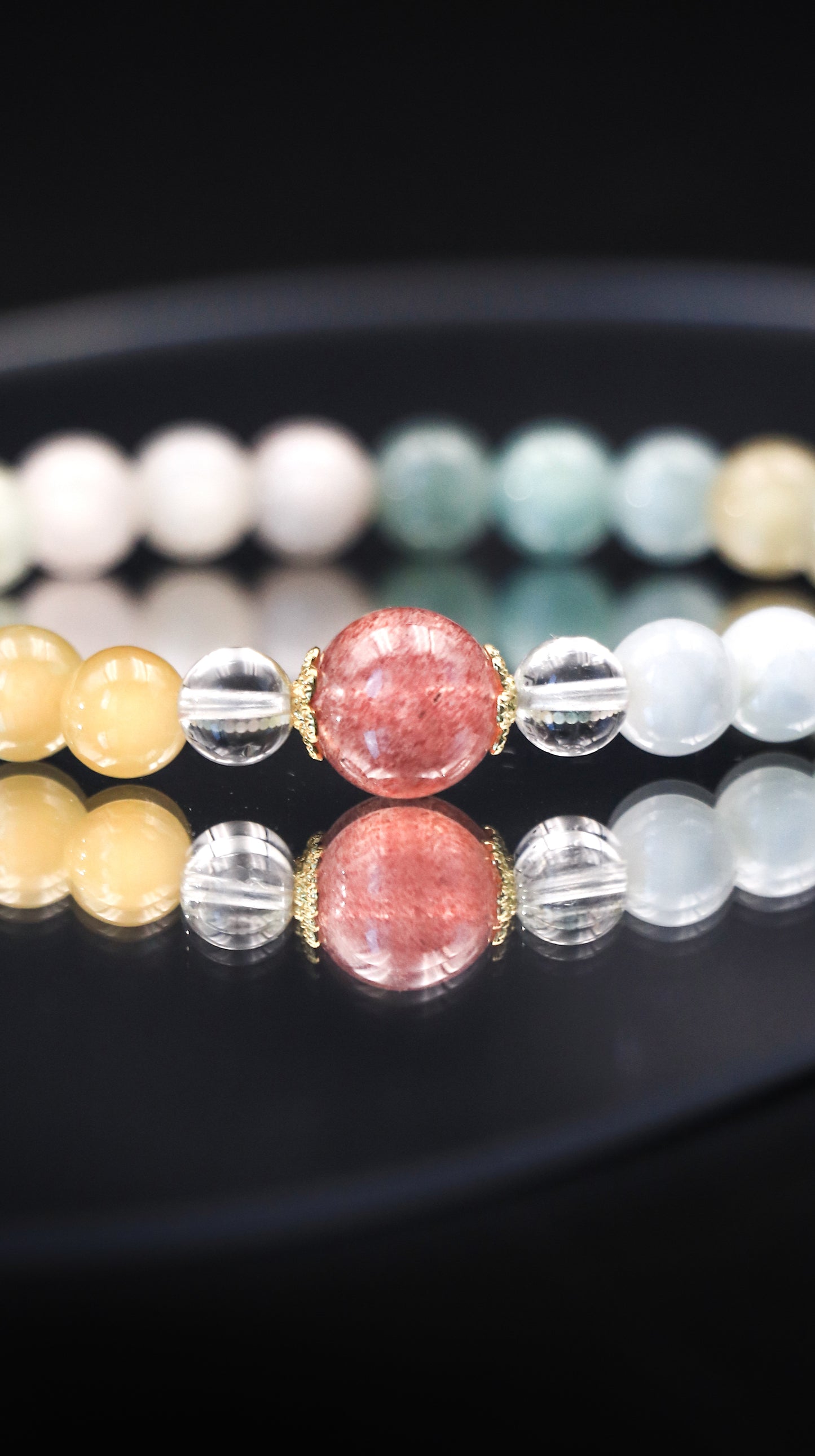 Natural Morganite & Strawberry Quartz Bracelet – Love, Healing & Emotional Balance