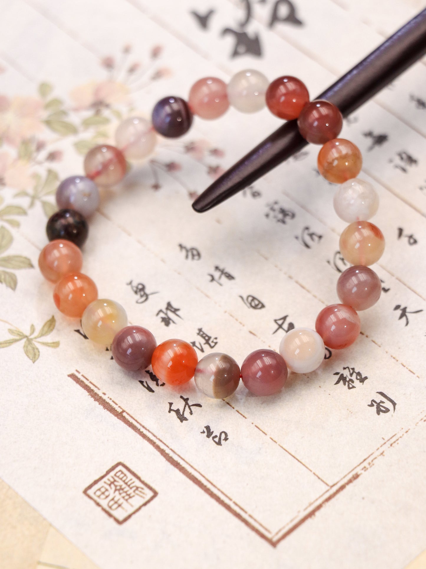 Colorful Agate Crystal Bracelet – Emotional Healing & Positive Energy Jewelry