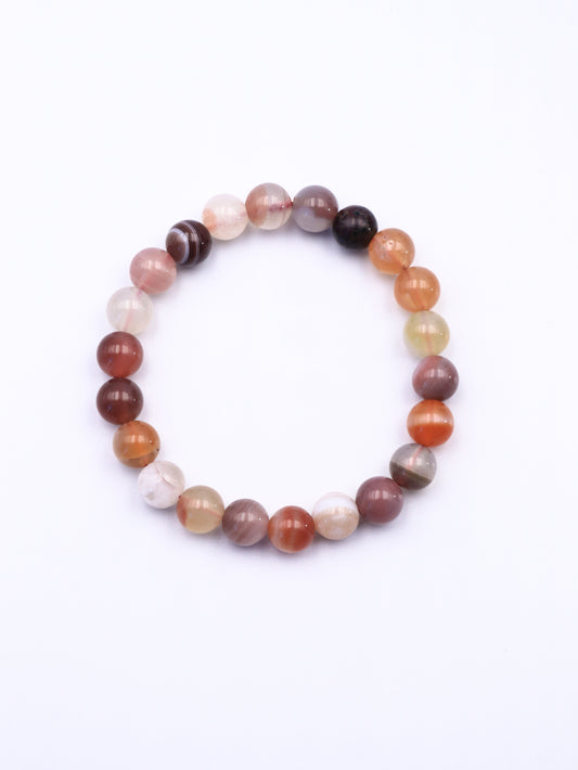 Colorful Agate Crystal Bracelet – Emotional Healing & Positive Energy Jewelry XUANSHU