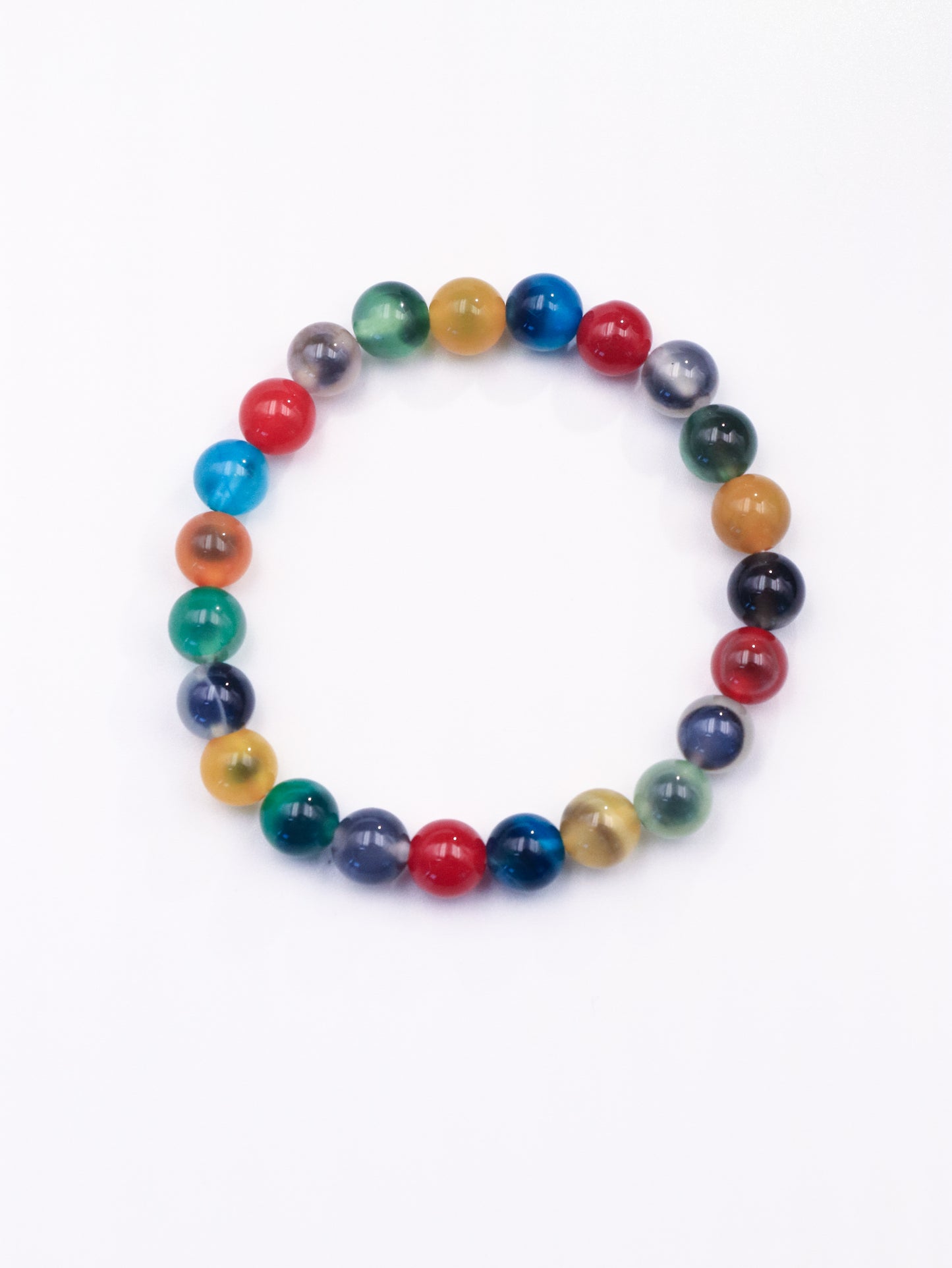 Natural Candy-Heart Agate Bracelet – Grounding, Joy & Aura Cleansing