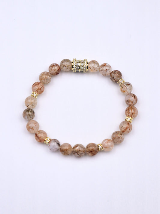 Natural Super Seven Crystal Bracelet – Boost Abundance & Intuition XUANSHU