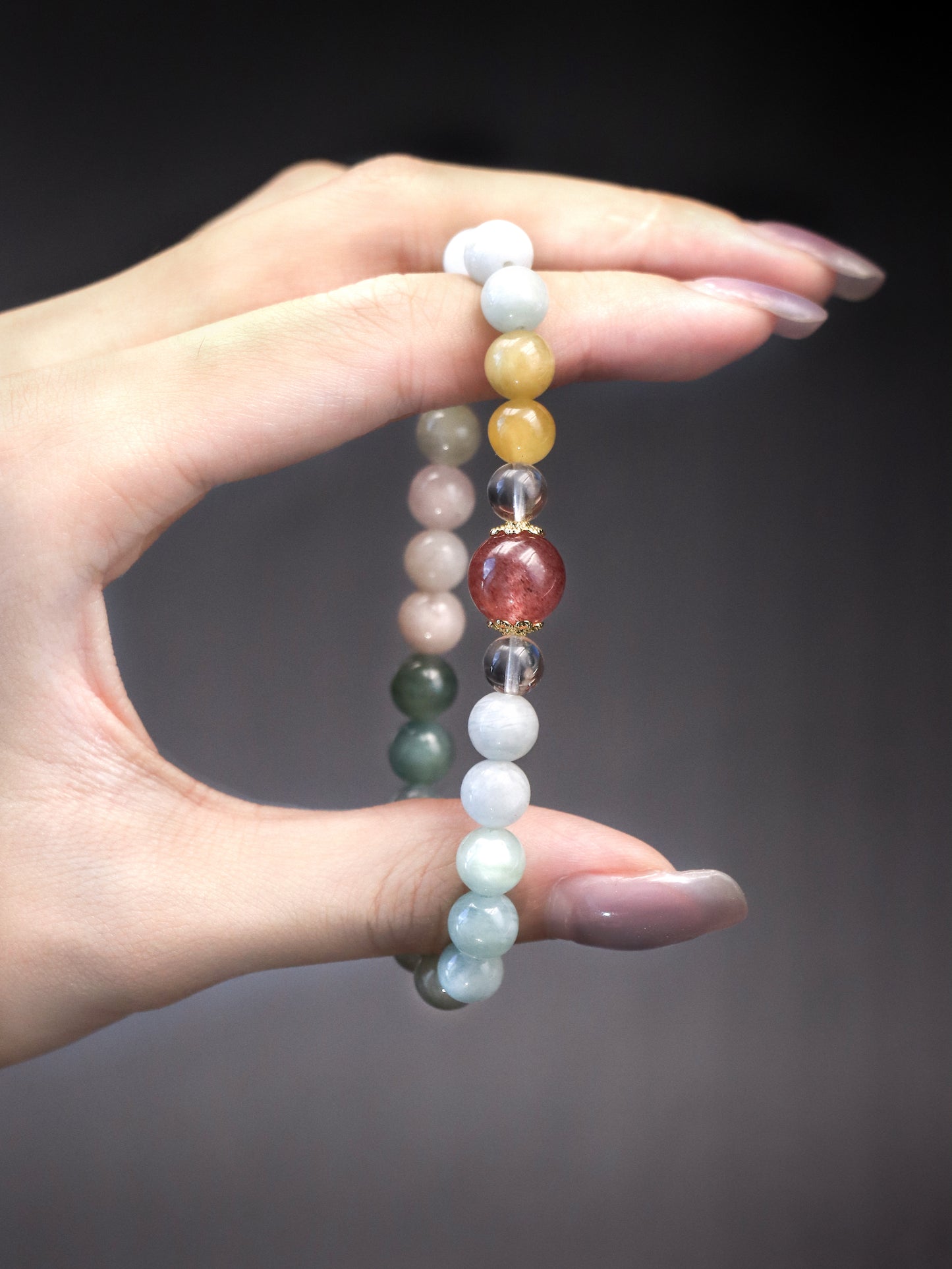 Natural Morganite & Strawberry Quartz Bracelet – Love, Healing & Emotional Balance