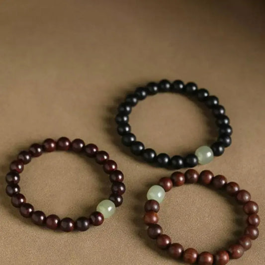 Sandalwood And Hetian Jade Bracelet - Couples XUANSHU