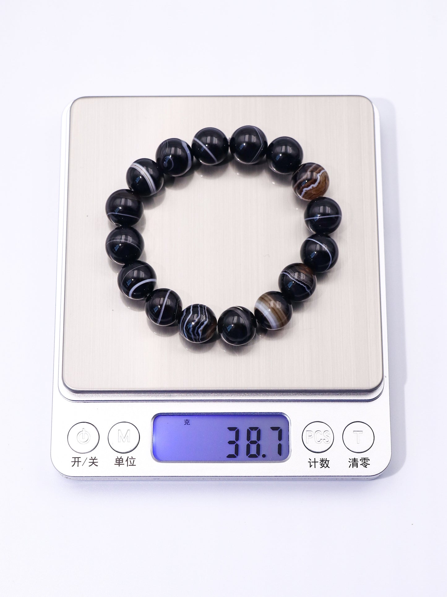 Striped Agate Crystal Bracelet – Balance & Stress Relief XUANSHU