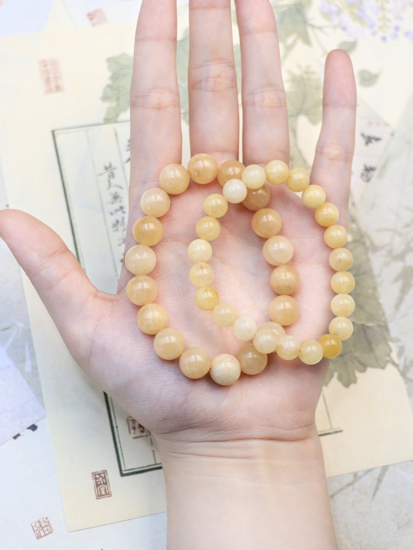 Natural Yellow Jade & Citrine Bracelet – Attract Wealth and Positive Energy