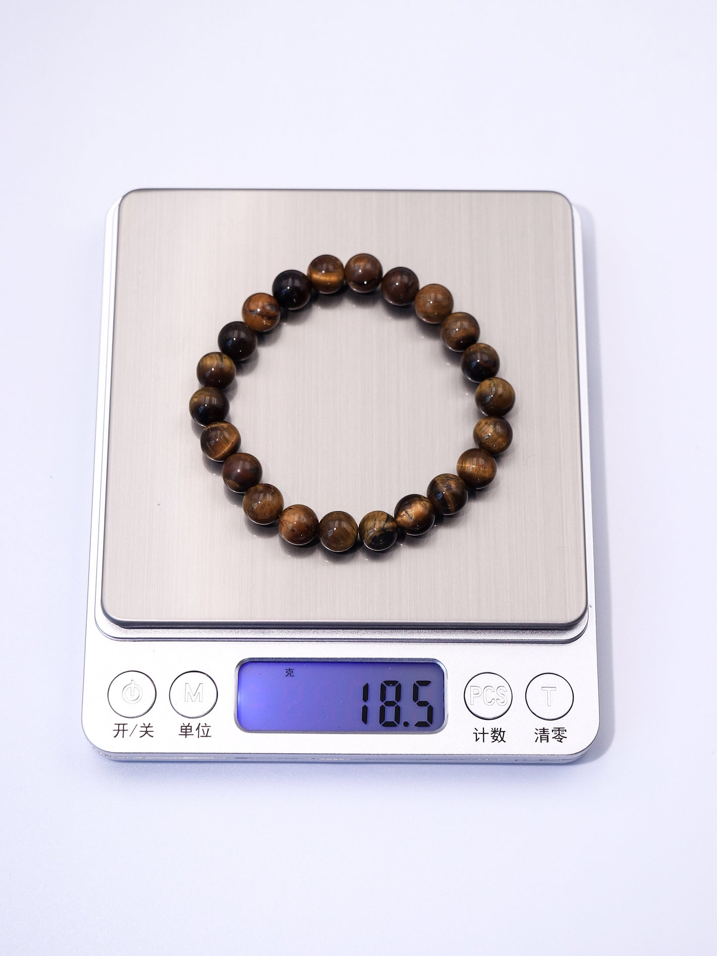 Natural Tiger Eye Stone Bracelet – Grounding & Courage Crystal Healing XUANSHU