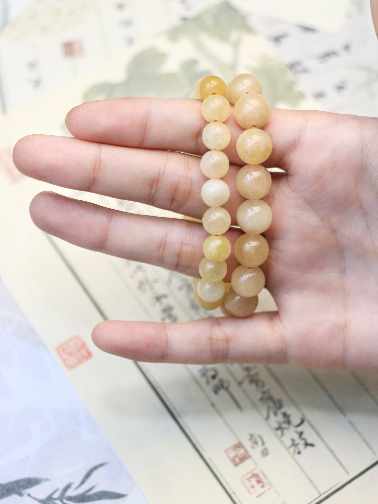 Natural Yellow Jade & Citrine Bracelet – Attract Wealth and Positive Energy