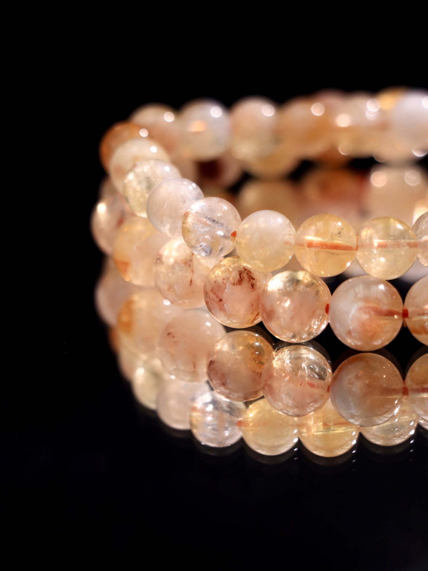 Natural Yellow Golden Quartz Bracelet - Warm Energy & Elegance