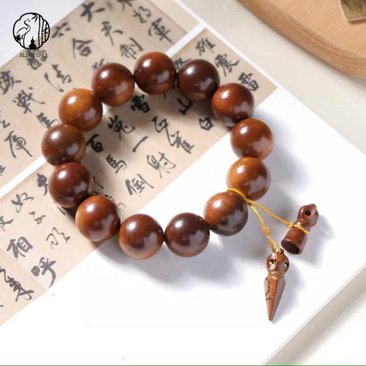 1.8 Jujube Bead Thunderstrike Wood Bracelet - Feng Shui Wealth and Luck Bracelet, Car Pendant