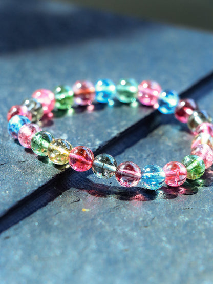 24-Bead Multigem Bracelet - A Colorful Flow of Energy XUANSHU