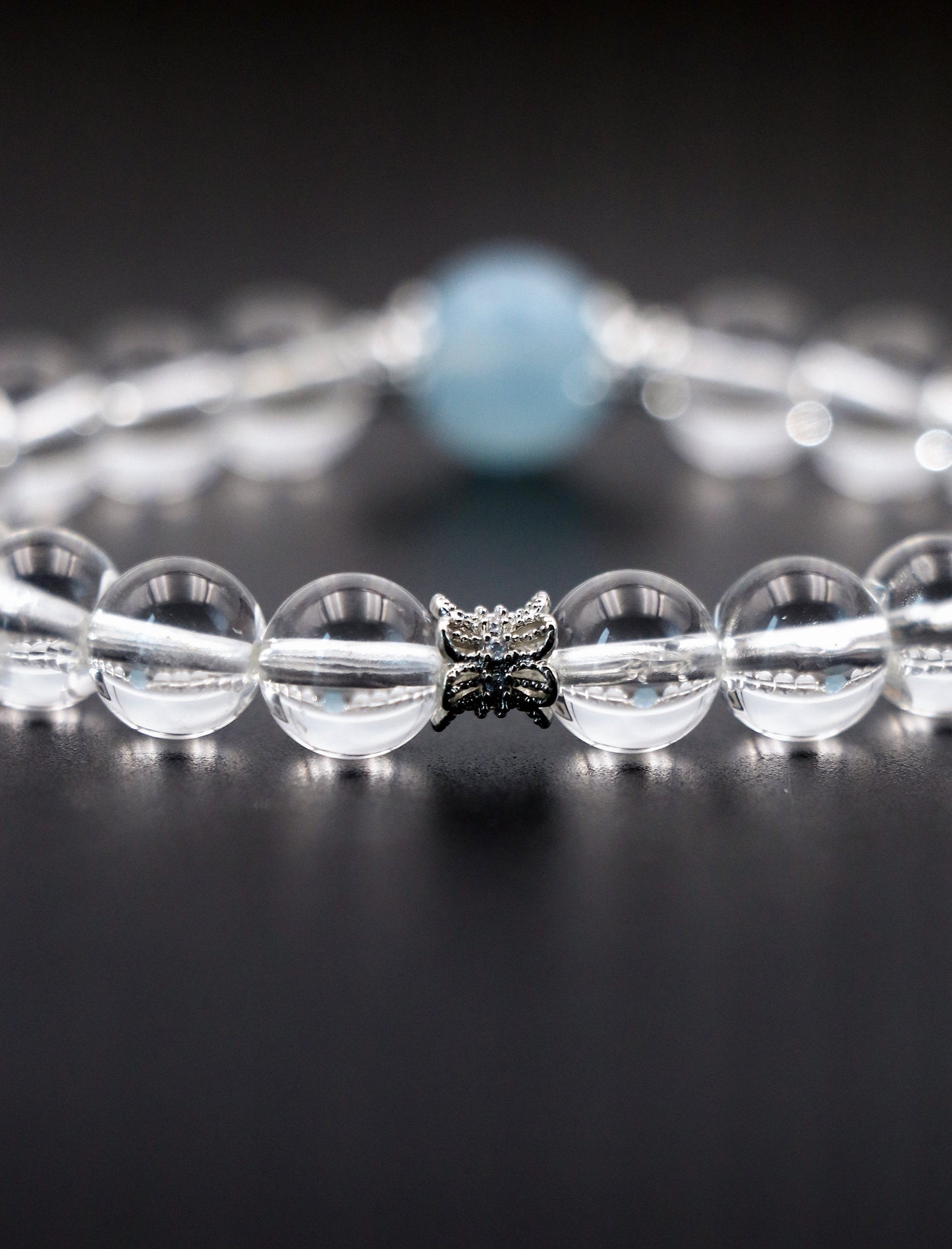 Taoist Five Elements Bracelet – Clear Quartz (Metal) & Aquamarine (Water) XUANSHU