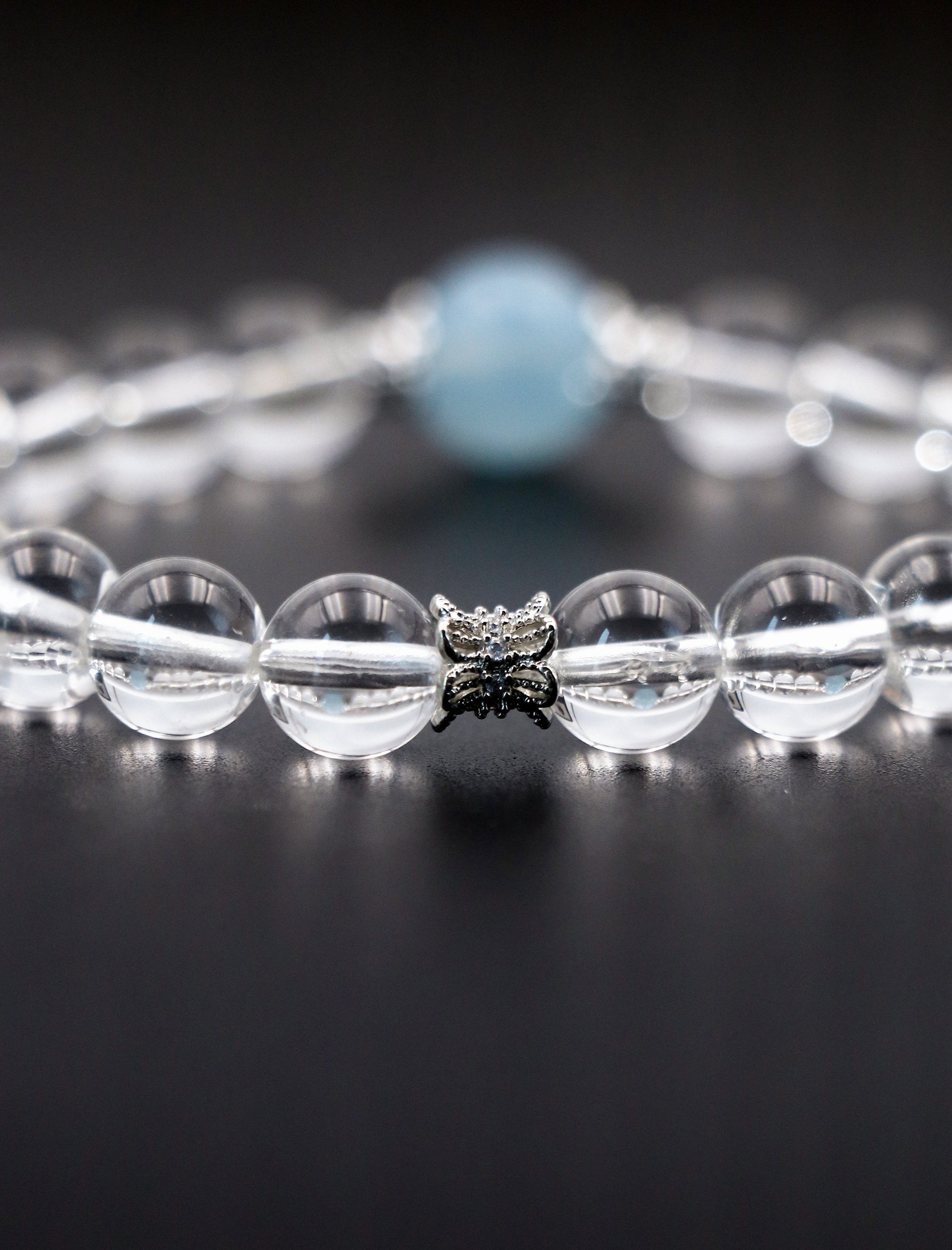 Taoist Five Elements Bracelet – Clear Quartz (Metal) & Aquamarine (Water) XUANSHU