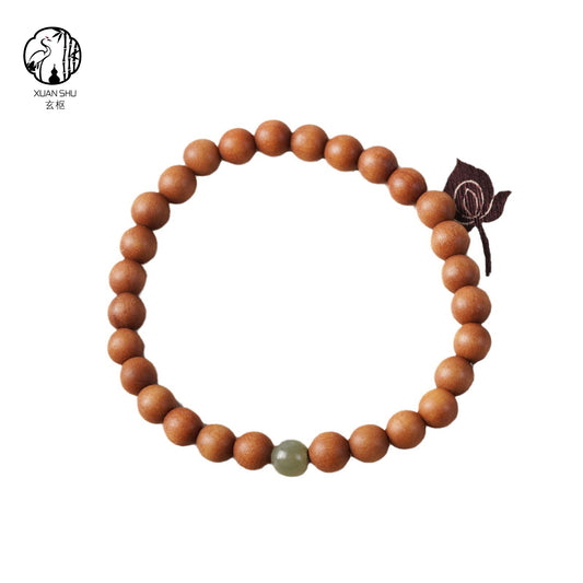 Hetian Jade & Sandalwood Bracelet – Feng Shui Luck, Wealth & Harmony Jewelry