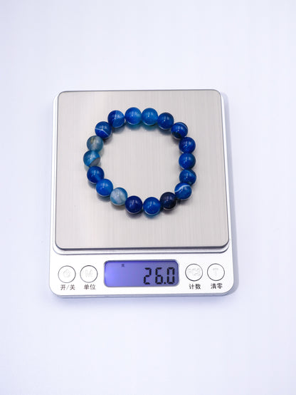 Blue Agate Stone Bracelet – Boost Communication & Calm the Mind XUANSHU